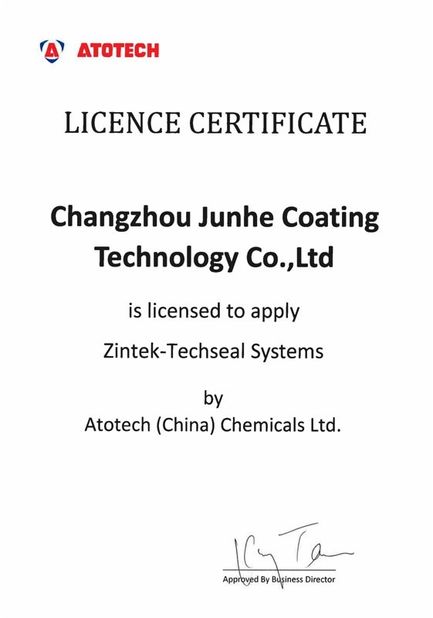 چین Changzhou Junhe Technology Stock Co.,Ltd گواهینامه ها